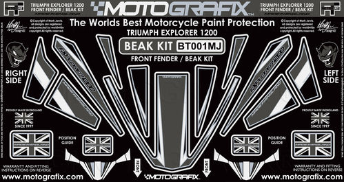 Triumph Tiger Explorer 1200 2012 - 2015 Motorcycle Beak Protector Paint Protection Decal BT001MJ