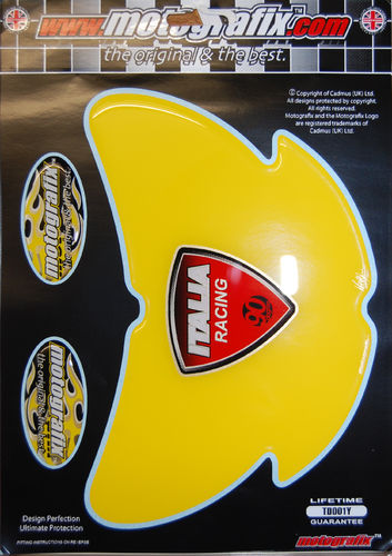 Ducati 749 999 2003 - 2006 Light Yellow Motorcycle Tank Pad Protector Motografix 3D Gel TD001YL S1