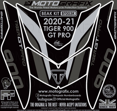 Triumph Tiger 900 GT Pro 2020 - 2021 Motorcycle Beak Protector Paint Protection Decal BT003K