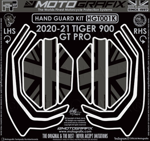 Triumph Tiger 900 2020 - 2021 Motorcycle Hand Guard Protector Paint Protection Decal HGT001K