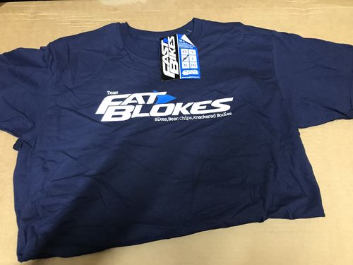 Fast Bikes T-Shirt - Navy - Design 3 - (Brand New - Clearance Stock)