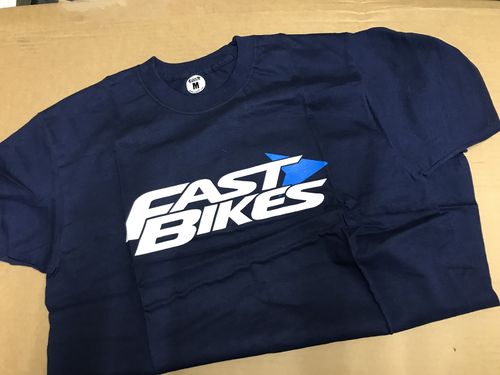 Fast Bikes T-Shirt - Navy - Design 8 - (Brand New - Clearance Stock)